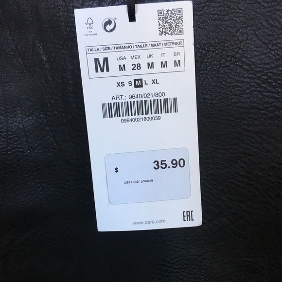 Zara Basic Leather Skirt😎 Size Medium - Picture 5 of 5